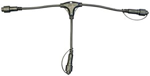 T-Verbinder QuickFix3+ Divider 2, 230V, mit 2 Ausgängen, schwarz