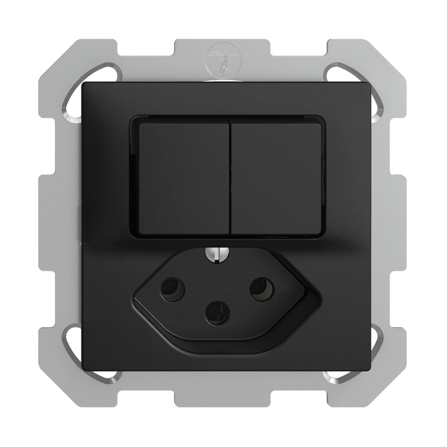 Combinaison ENC 2×A-R/1P+T13 EDIZIOdue noir avec shutter