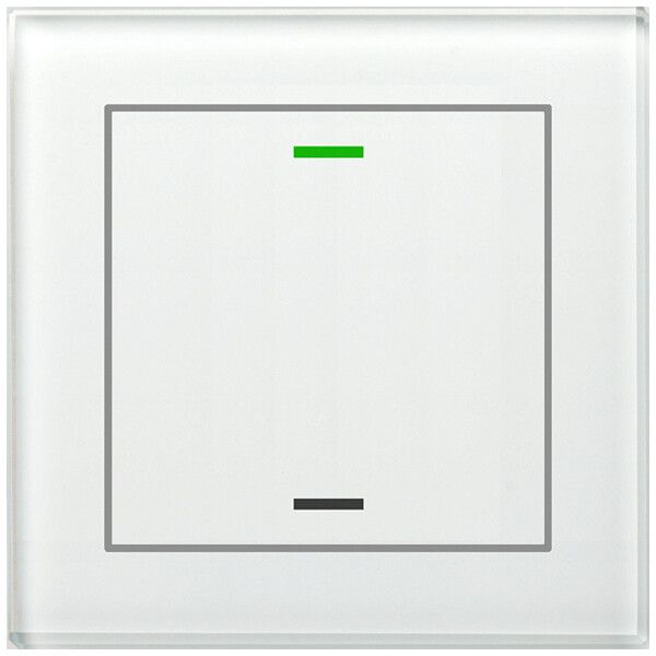 Poussoir KNX RGBW ENC MDT BE-GTL1TW.01 1t/2a temp.verre blanc "neutre"