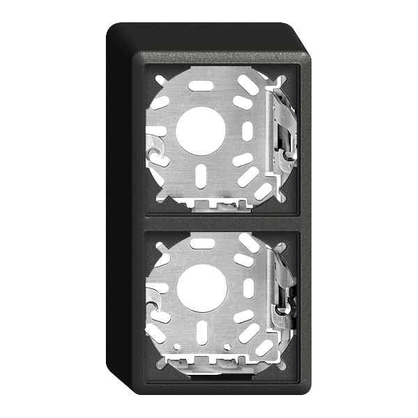 Cappa con piastra di base 54/39mm per combinazioneFX verticale/orizzontale nero