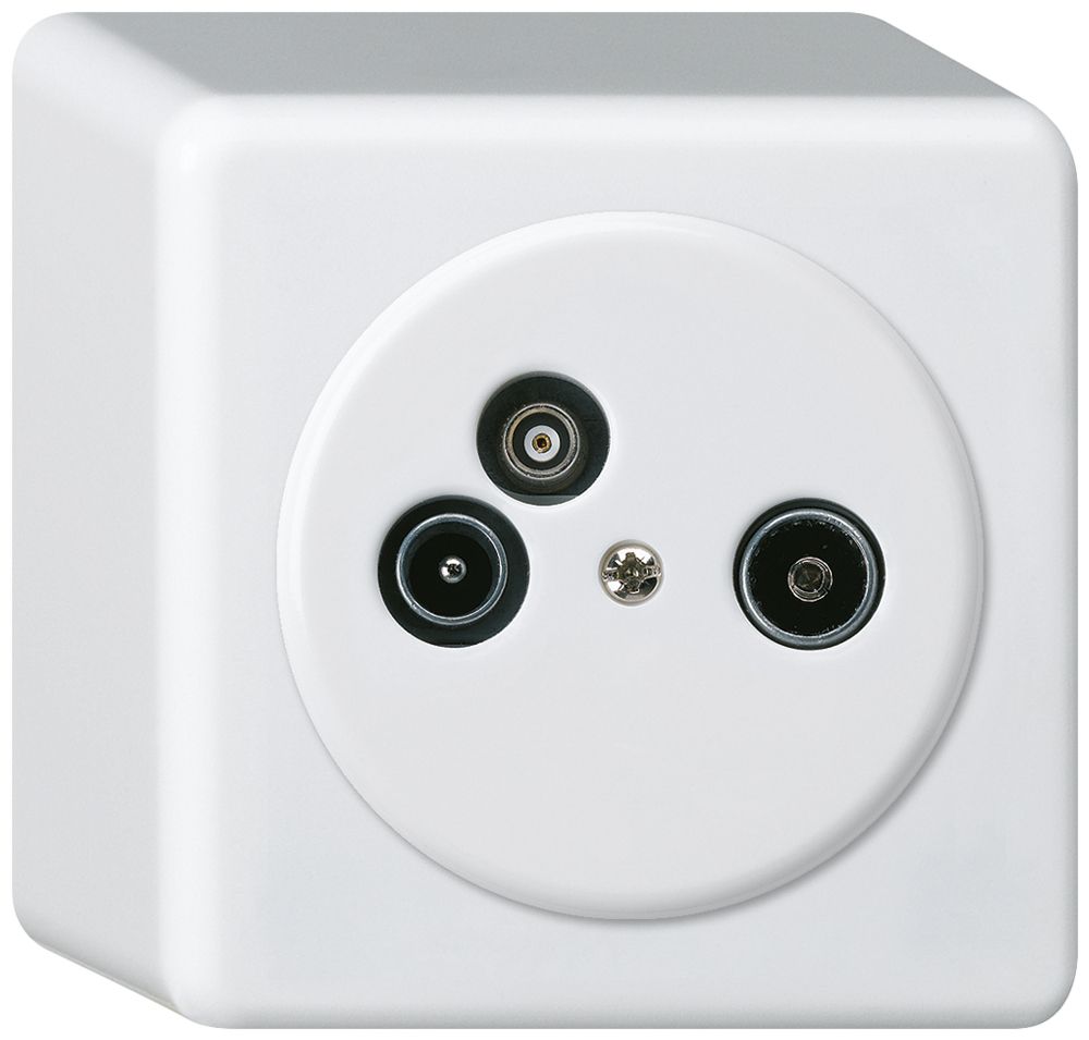 AP-Antennendose TV-R-Daten basico 2GHz 4dB weiss