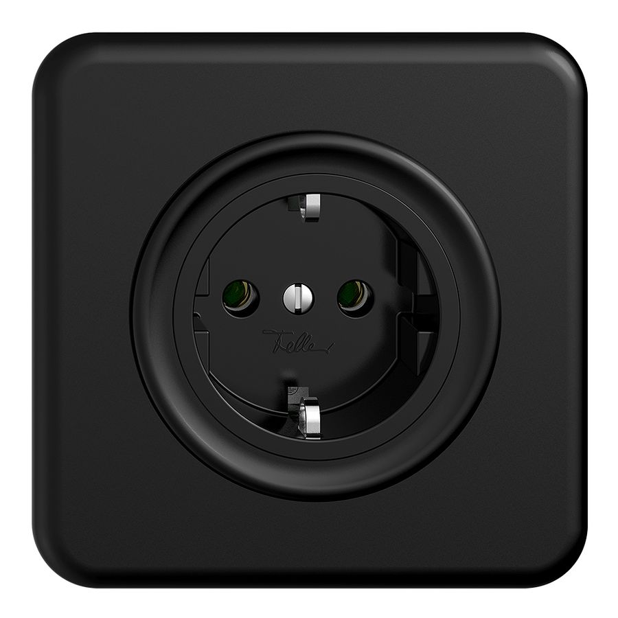 UP-SCHUKO-Steckdose Sdue QMI 16A, 250VAC, L+N+PE schwarz