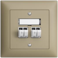 UP-Audiodose Push Type EDIZIOdue FMI, 2×, Beschriftungsset, sand