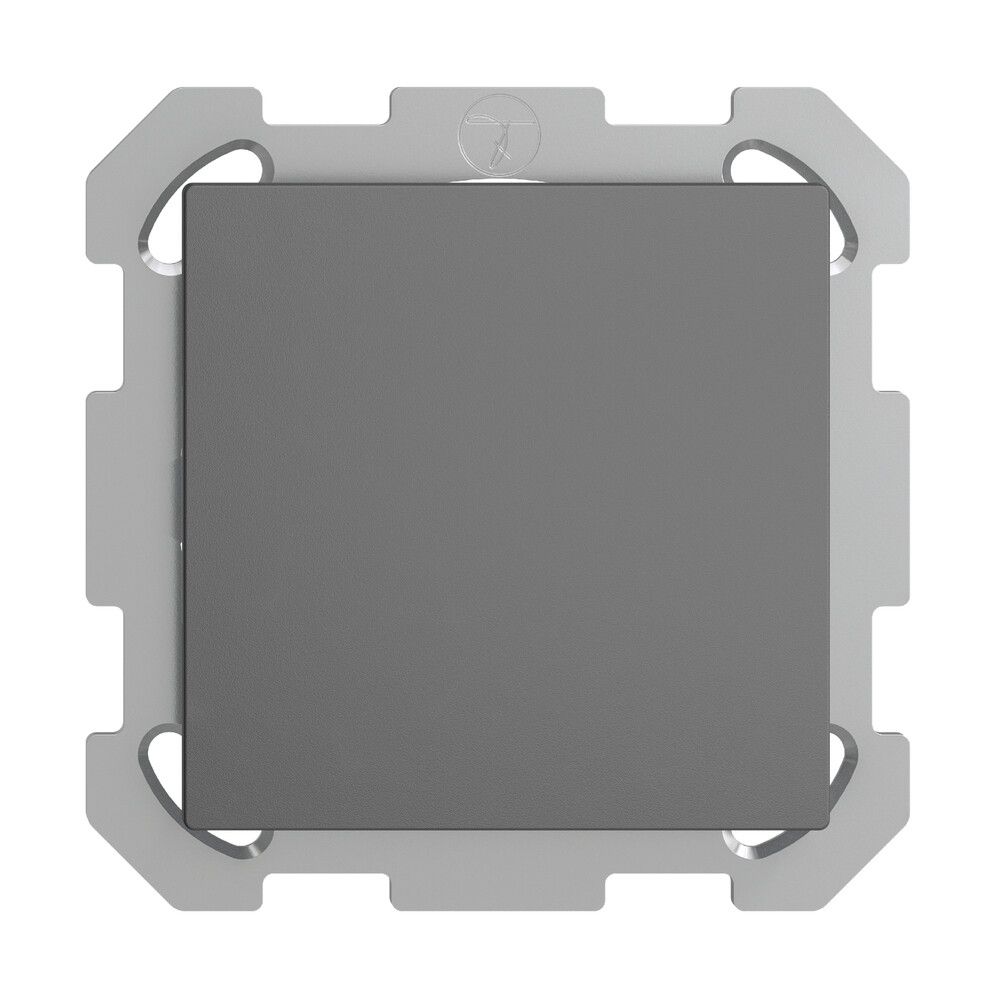 UP-Blindabdeckung EDIZIOdue dunkelgrau ohne Zentrumsschraube