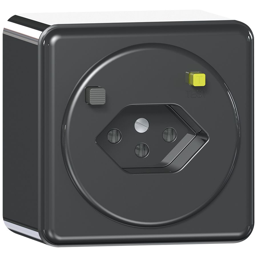 Presa FI AP CLASSIC T13 30mA nero