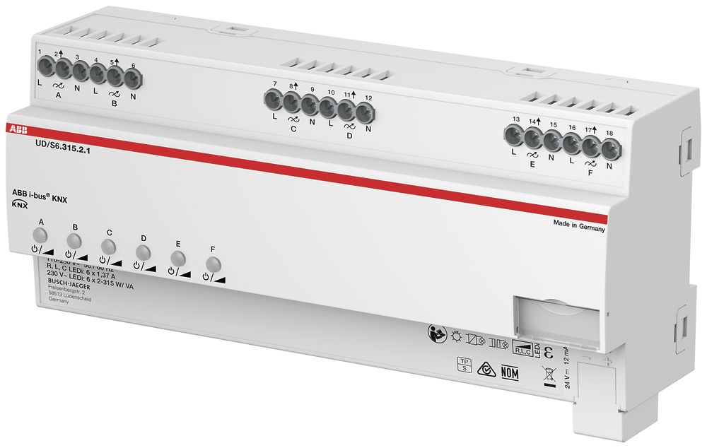 Attuatore varialuce AMD ABB KNX UD/S 6.315.2.1, 6×315W