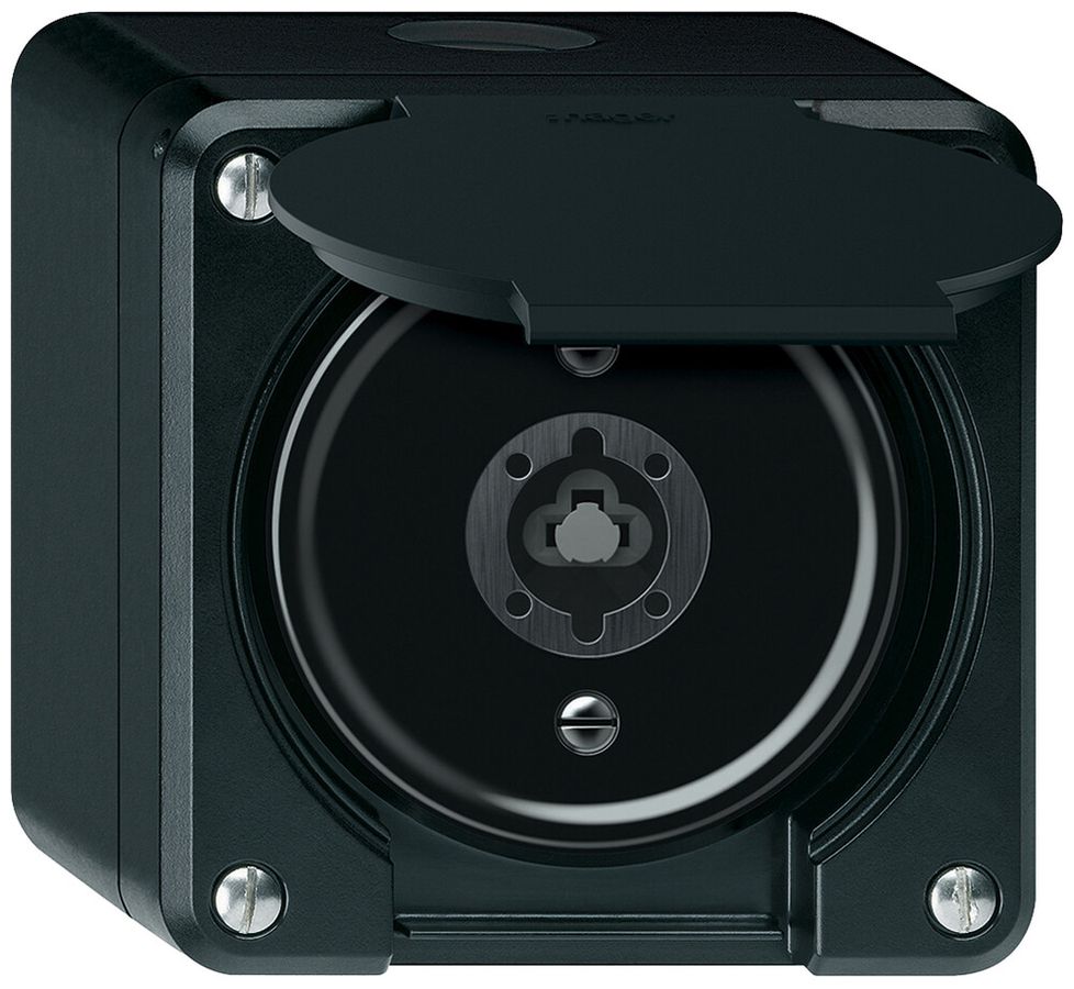 AP-Schlüsselschwenktaster robusto 1P 1NO 20A 250V 86×86mm schwarz