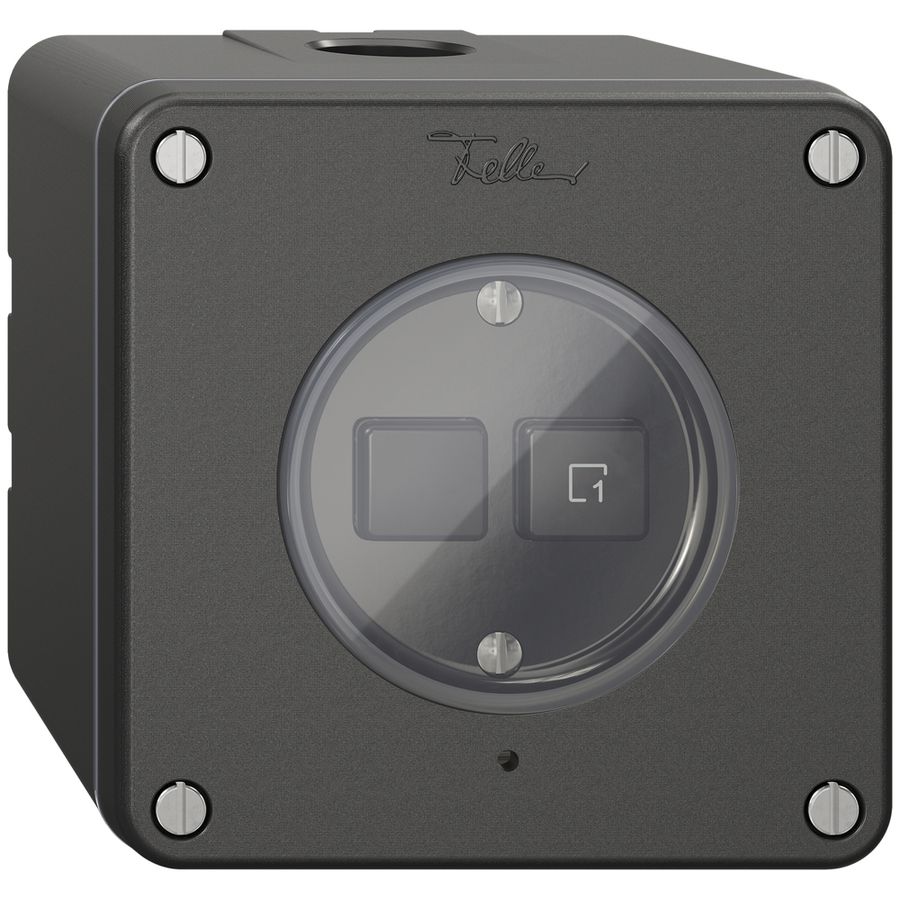 Interrupteur AP 1K/2T scène NEVO Wiser noir