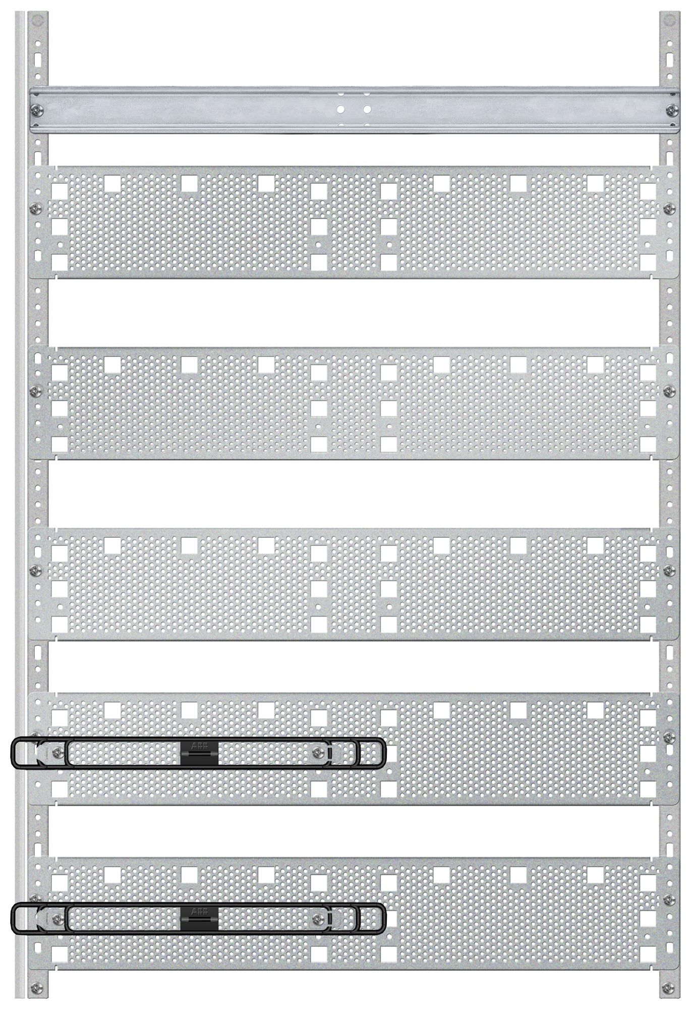 Panello Media ABB, p.distributore vuoto, 2 parti, 5 file altezza 1