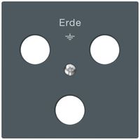 Placca frontale Hager kallysto per presa di terra a 3 spine Woertz antracite