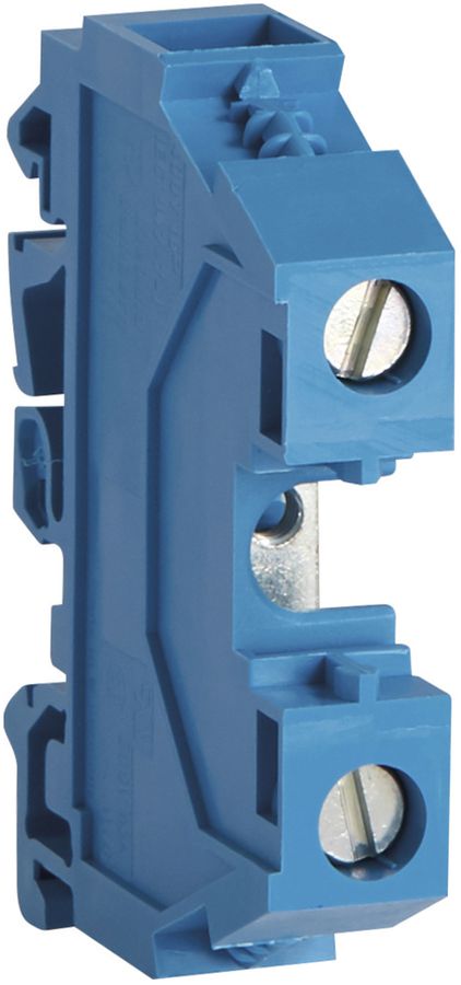 Borne de passage Hager 16mm², N, 400V/76A, à vis ouvert sur le côté