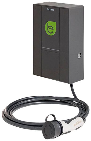 Station de charge Scame BE-W PRO triphasé 1 22kW 235×370×114.5mm 7.5m