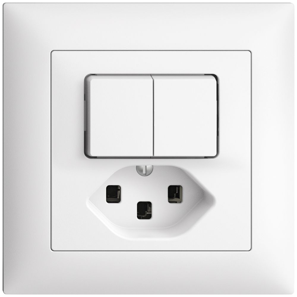 Combinaison ENC 1/3+3/1L+T23 blanc 16A EDIZIOdue