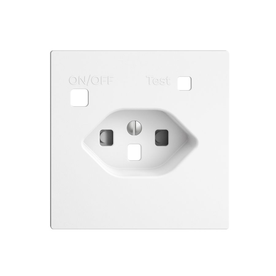 Frontset EDIZIOdue zu FI-Steckdose F, T23, shutter, weiss