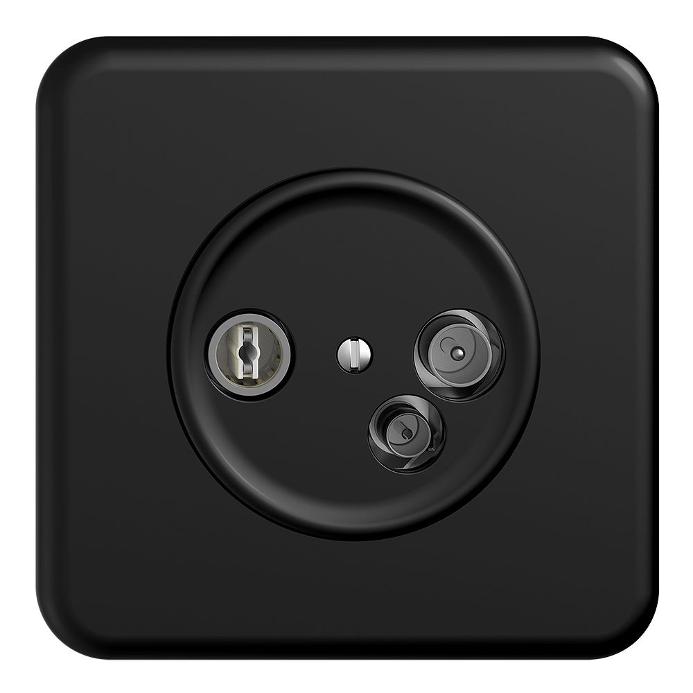 UP-Antennendose TV-R-Daten DD15 5…65MHz STANDARDdue schwarz