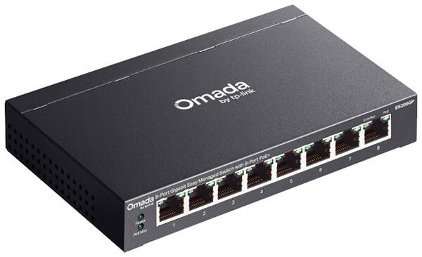 Switch TP-Link Omada ES208GP 8×RJ45-GbE PoE+ 8×PoE gestibile