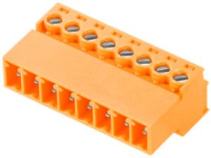 Connettore maschio Weidmüller SCZ chiuso 3.81mm 10L stagnato arancione