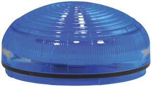Sirene Hugentobler SIR-E LED S mit Licht, blau, ohne Sockel, IP65, Ø92×62mm