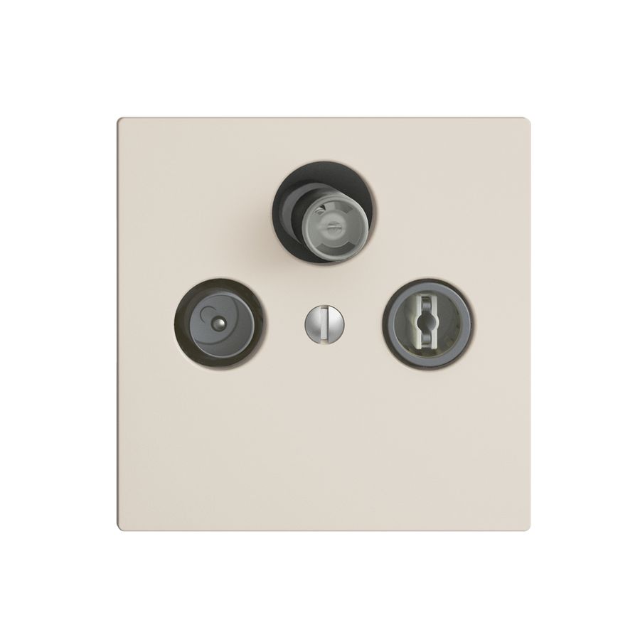 Stichdose SAT/TV/R DB53 EDIZIOdue crema, mit SAT-F-Anschluss