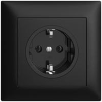 Prise SCHUKO ENC EDIZIOdue FMI, 16A, 250VAC, L+N+PE noir