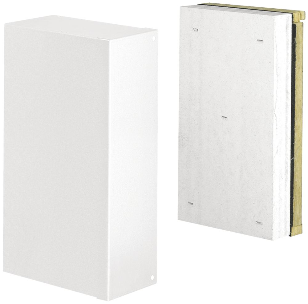 Endstück tehalit FWK 90 E60/E30 100×260mm, verkehrsweiss