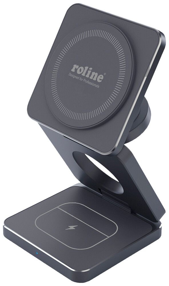 Stazione di carica ROLINE per Samsung Qi Wireless Charging/MagSafe 15W grigio