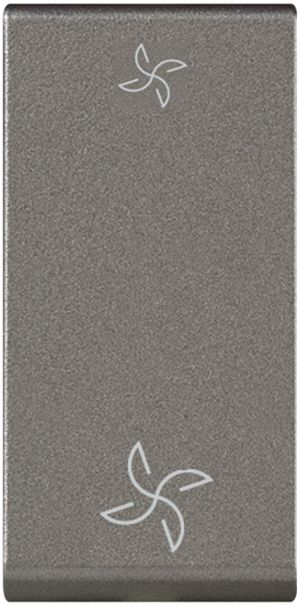 EB-Ventilator-Schalter MOS 3/1L 10A magnesium 1 Modul