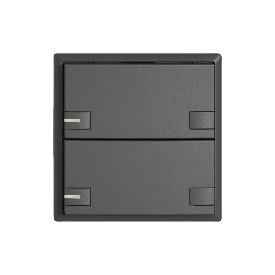 Poussoir universel EDIZIO.liv UNI SNAPFIX® 12…48V a.LED bleu 2× comm.2T grf