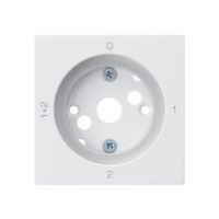Plaque frontale kallysto 0-1-1+2-2 60×60mm pour interrupteur rotatif S1 blanc