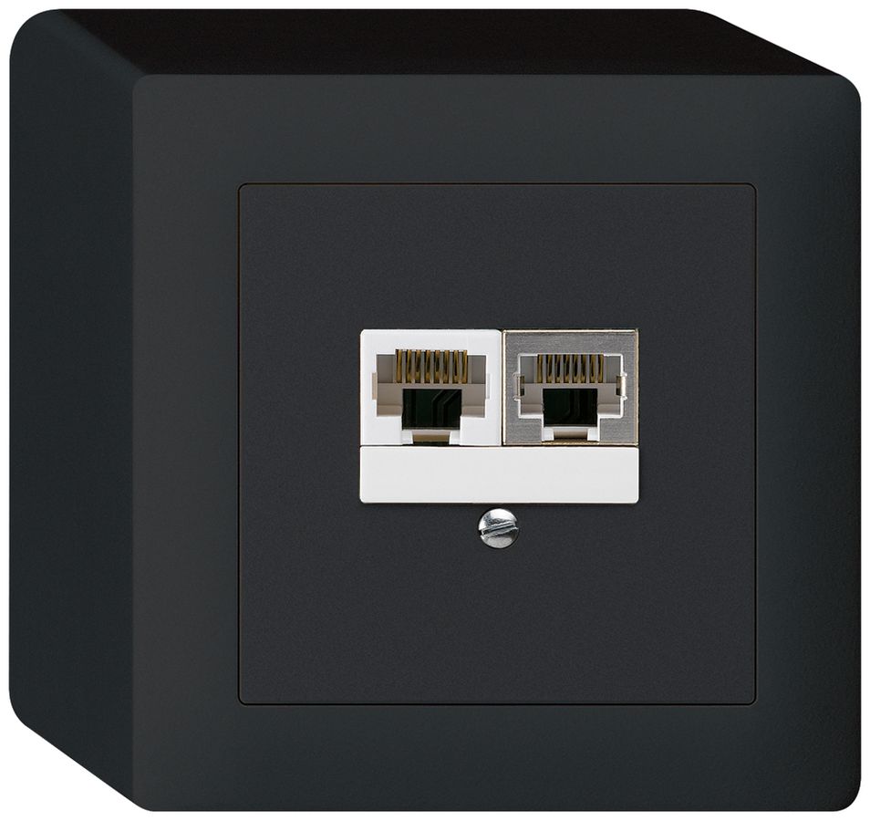 AP-Dose kallysto 2×RJ45s+u getrennt schwarz