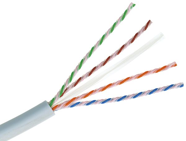 Installationskabel R&M EA-U/UTP AWG26 4×2×1.22 weiss 305m