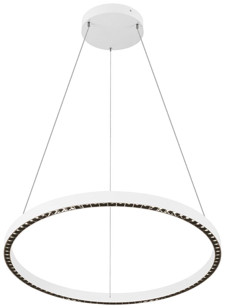 Lum.suspendu LED SLV ONE CUBE 80W 6500lm 940 DALI direct/indirect Ø805 blanc