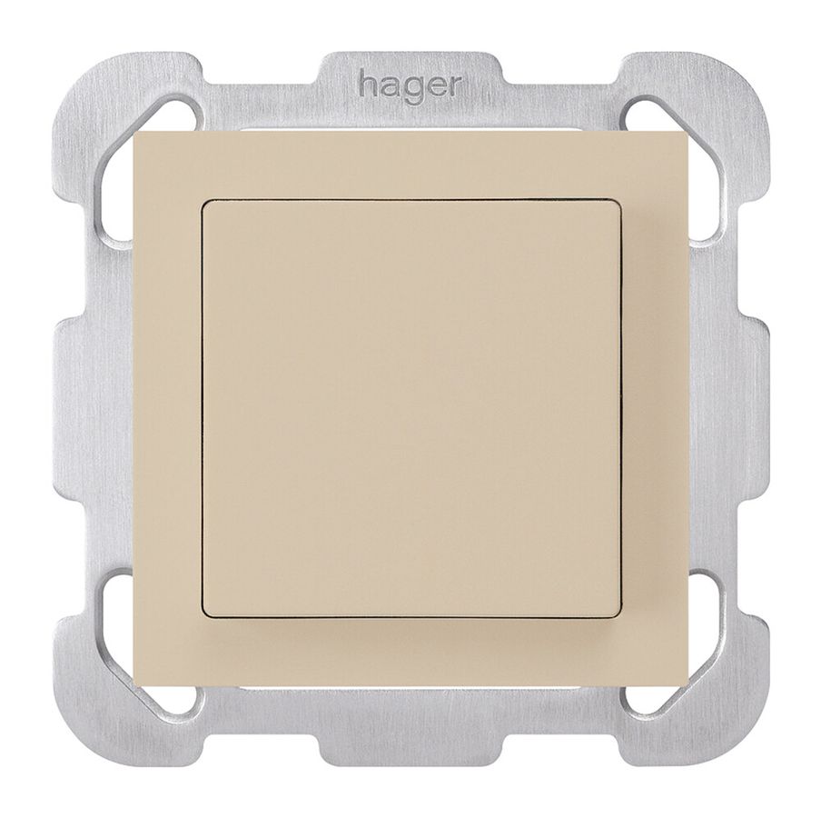 Pulsante INC kallysto CA beige con piastra di fissaggio