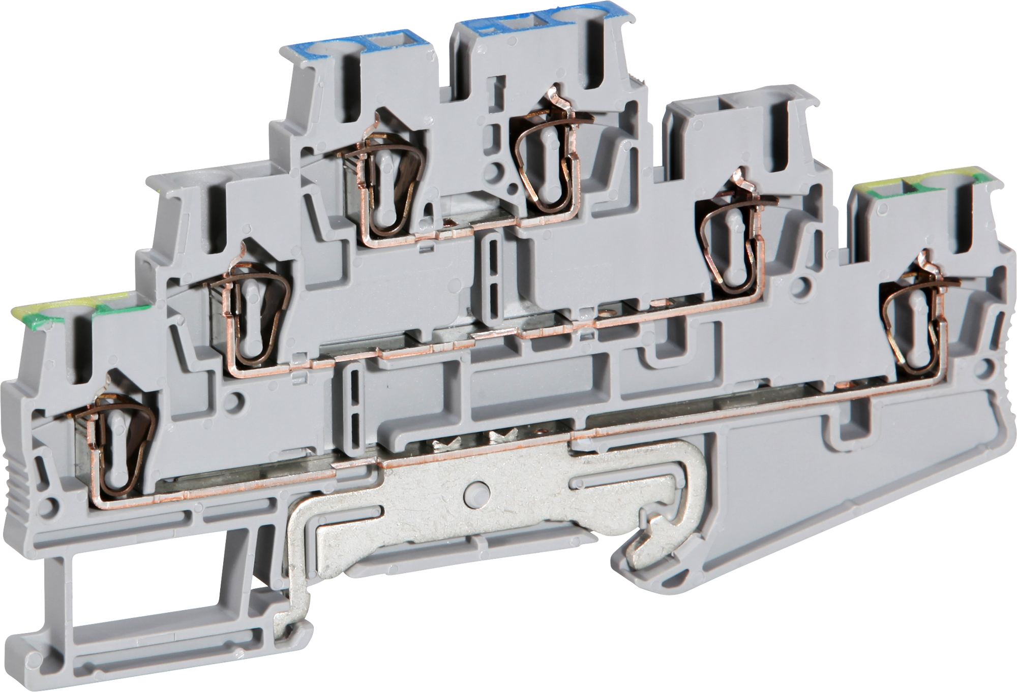 Morsetto 2 piani 0.08…4mm² grigio, ST 2.5-PE/L/N