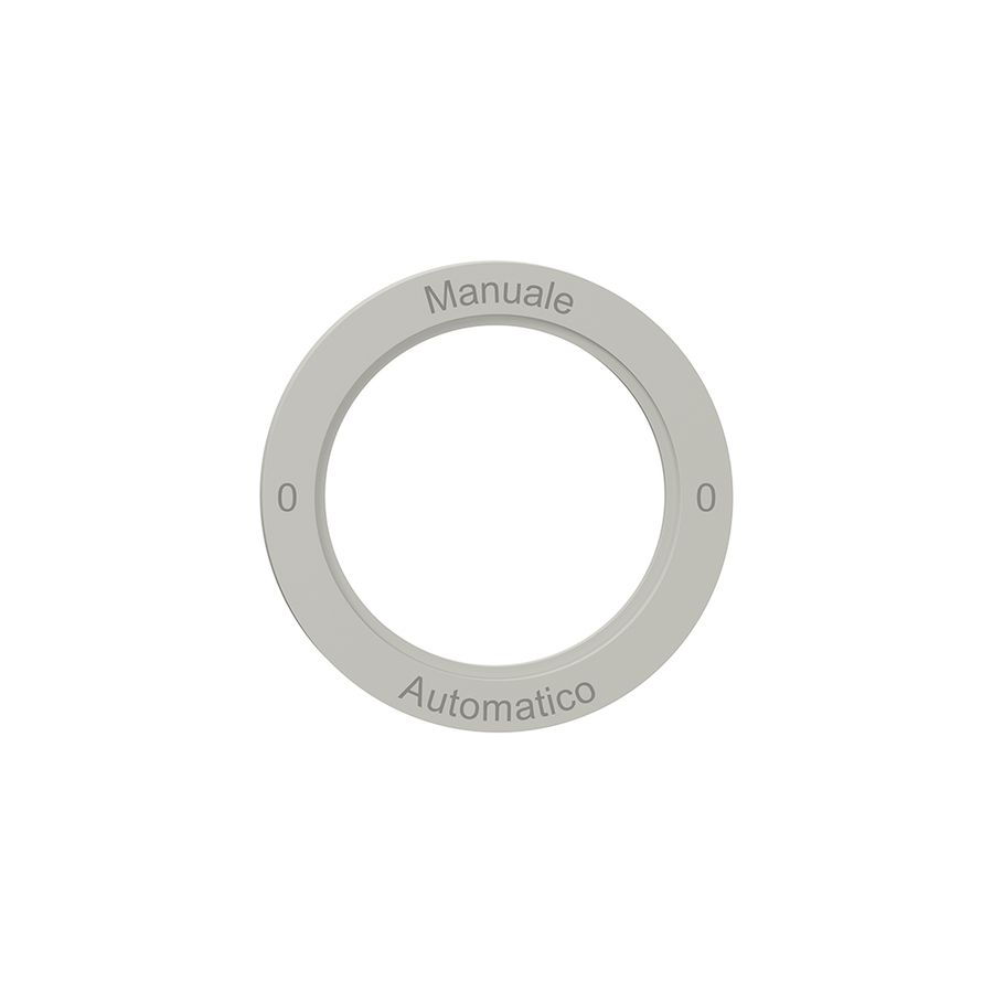 Kennscheibe NEVO, f.Drehschalter, 0-Manuale-0-Automatico, lichtgrau