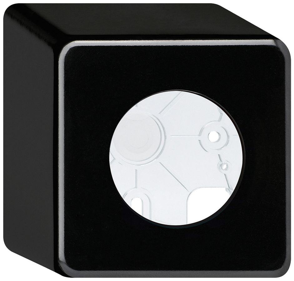 Scatola AP basico nero h=64mm Ø43mm