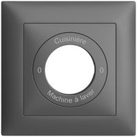 Frontset 0-Cuisinière-0-Machin à laver EDIZIOdue 88×88mm dunkelgrau
