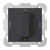 Interruttore rotativo INC 0-Man-0-Aut. nero kallysto 2/1L con manopola