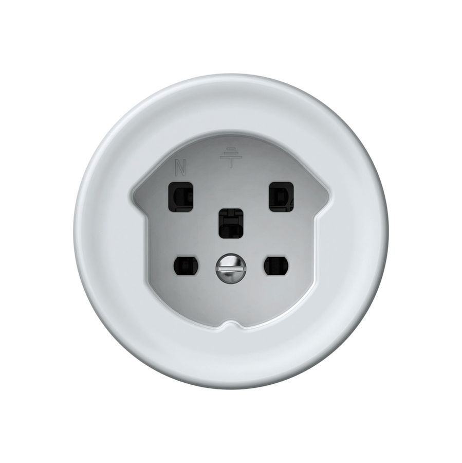 Steckdose origin 1×Typ 25 16A 230V 60×60mm weiss