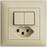 Combinaison ENC 2×A-R/1L+T23 vanille 16A EDIZIOdue