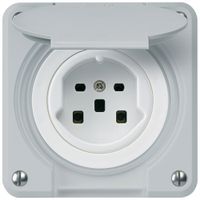 Presa INC HA robusto tipo 25 con morsetti a innesto con coperchio grigio