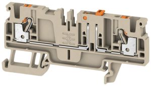Borne de test sectionnable Weidmüller ADT PUSH IN 2.5mm² 2 connex.TS35 beige