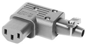 Gerätesteckdose T113 C13 schwarz, Typ 4785 70°C abgewinkelt