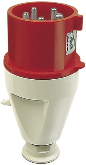 Stecker CEEtyp 5L 32A 6h Kontakte vernickelt