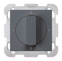 UP-Drehschalter kallysto 0/1L anthrazit mit Drehgriff