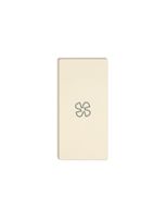 Taste 1/2 EDIZIO.liv Wiser mit SNAPFIX® horiz.mit Symbol Ventilator cr