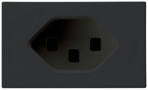 EB-Steckdose FLF Hager Typ 23 schwarz Schraubklemmen