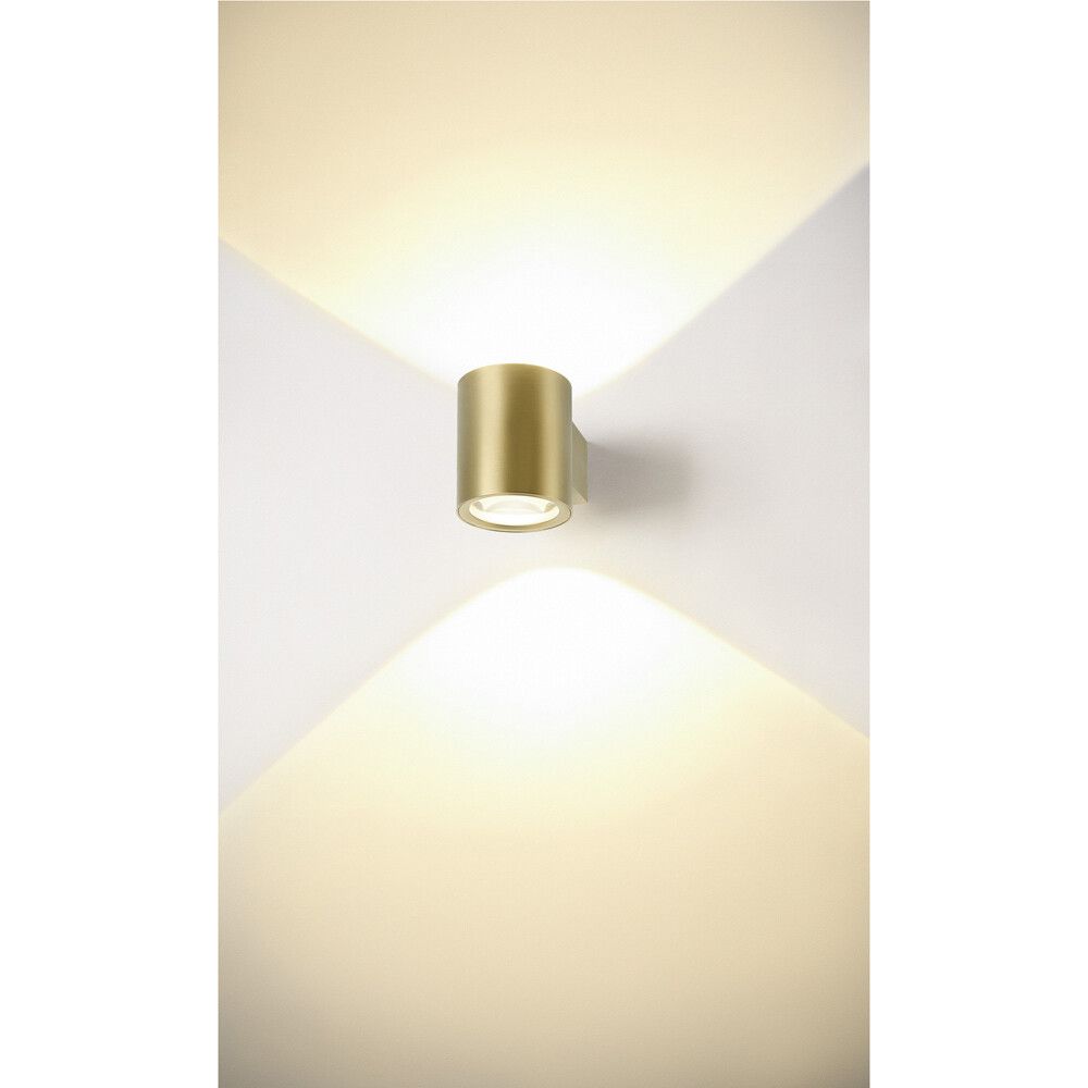 Applique LED SLV OCULUS 15W 1110lm 920…930 VAR direct/indirect Ø90mm laiton