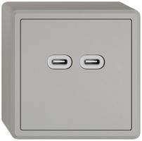 Prise de charge USB AP EDIZIO.liv SNAPFIX® 230VAC 18W 2×USB C grc