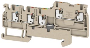 Sensor-/Aktor-Reihenklemme Weidmüller AIO22 SI+PE PUSH IN 1.5mm² beige